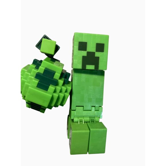 Minecraft Creeper Basic Figure Spawn Egg and Minecart Creeper Custom Lot - Picture 2 of 10